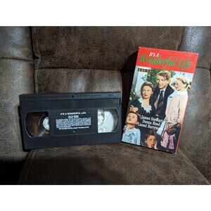 Its A Wonderful Life 1946 VHS 1995 Colorized Jimmy Stewart Donna Reed Christmas